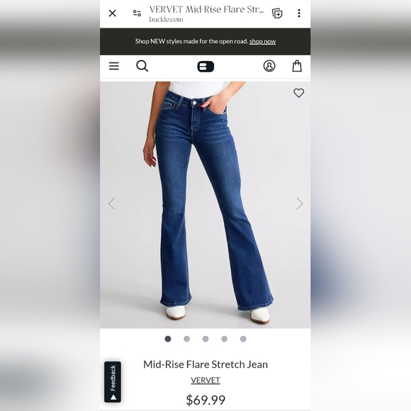 Vervet by Flying Monkey Dark Wash Mid Rise Flare Jeans Size 7(28) women's size 6 - Picture 14 of 14